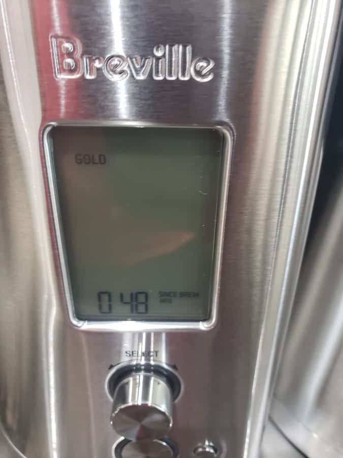 breville precision brewer gold setting