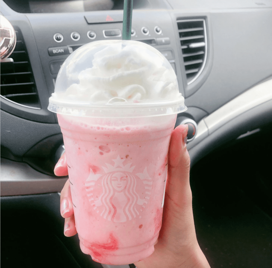 strawberry creme frappuccino