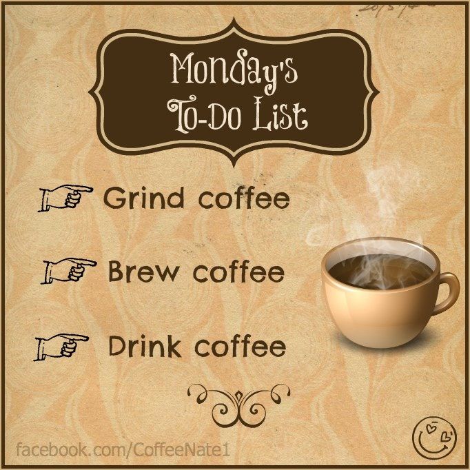 A simple to-do list for Monday